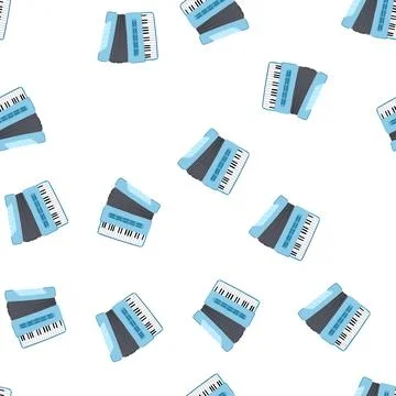 Pattern keys accordion cartoon vector Stock Illustration