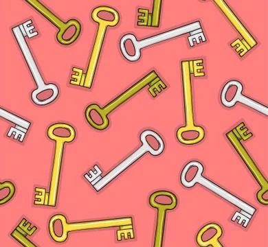 Pattern of keys Stock Illustration