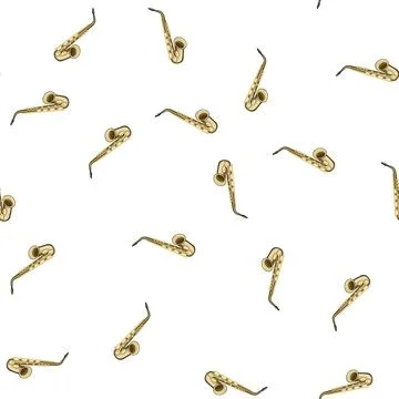 Pattern keys saxophone cartoon vector Stockillustratie