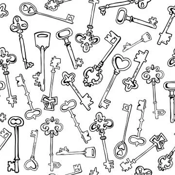 Pattern keys. Vintage texture for clothes Stock Illustration