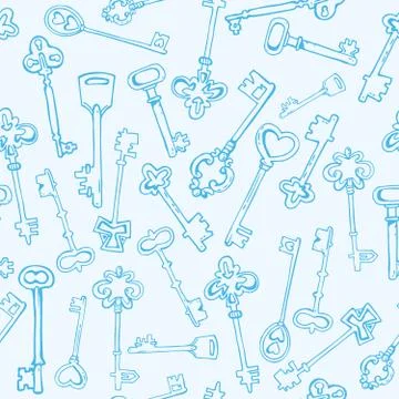 Pattern keys. Vintage texture for clothes Illustrazione stock