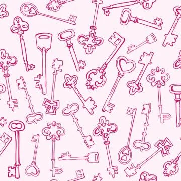 Pattern keys. Vintage texture for clothes Stock Illustration