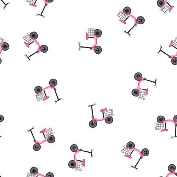 Pattern kick electric scooter cartoon vector Ilustração Stock