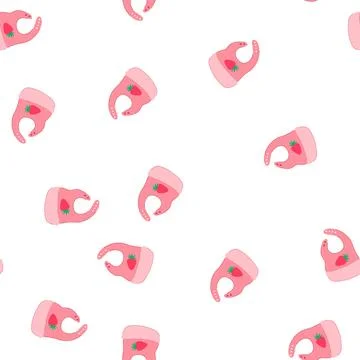Pattern kid bib cartoon vector Stock Illustration