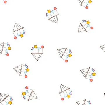 Pattern kid crib mobile cartoon vector Stock Illustration