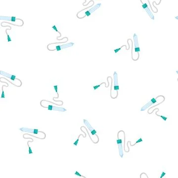 Pattern kid nasal aspirator cartoon vector Illustrazione stock