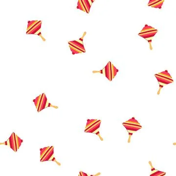 Pattern kid spinning top cartoon vector 스톡 일러스트