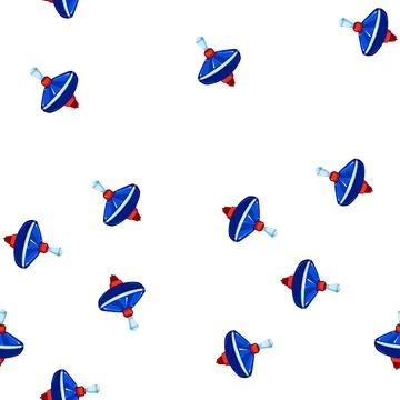 Pattern kid spinning top toy cartoon vector Illustrazione stock