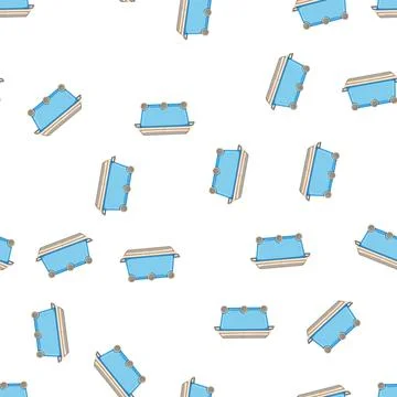 Pattern kid toy box cartoon vector イラスト素材