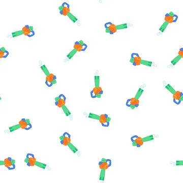 Pattern kids bubble gun toy cartoon vector Illustrazione stock