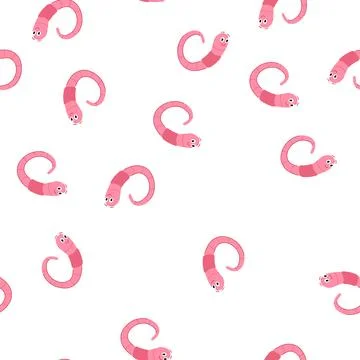 Pattern kids worm cartoon cartoon vector Stock Illustration