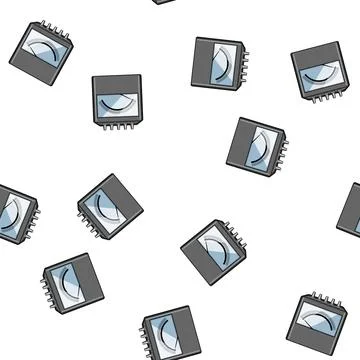 Pattern kilo watt meter cartoon vector Stock Illustration