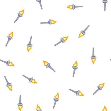 Pattern kindle torch fire cartoon vector Stock Illustration