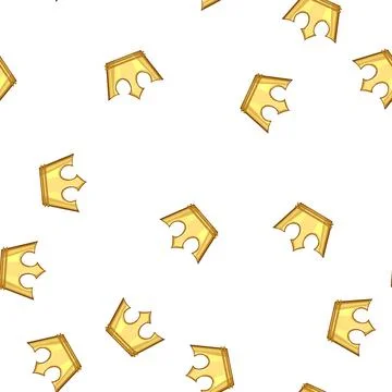 Pattern king golden crown cartoon vector 스톡 일러스트