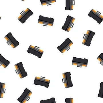 Pattern kit toolbox repair cartoon vector Stock Illustration