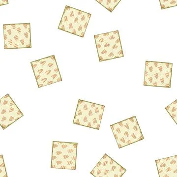 Pattern kitchen beeswax food wrap cartoon vector Stock Illustration