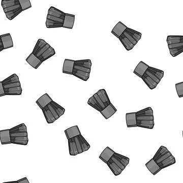 Pattern kitchen black chef hat cartoon vector Stock Illustration