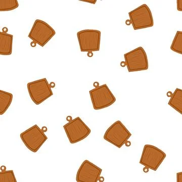 Pattern kitchen chopping board cartoon vector Stock Illustration