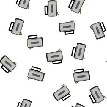 Pattern kitchen electric kettle cartoon vector Stock Illustration