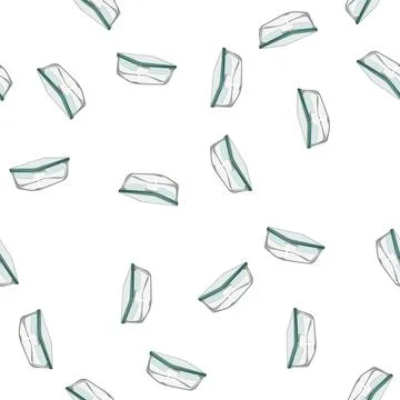 Pattern kitchen glass container cartoon vector Stock Illustration