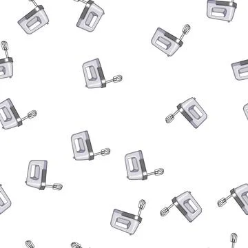 Pattern kitchen hand mixer cartoon vector 스톡 일러스트