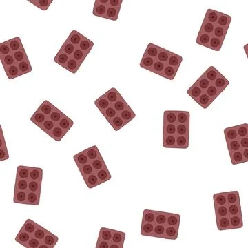 Pattern kitchen ice cube tray cartoon vector Stock Illustration