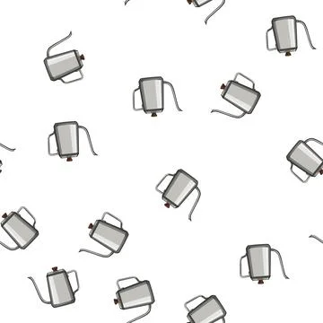 Pattern kitchen steel drip kettle cartoon vector 스톡 일러스트