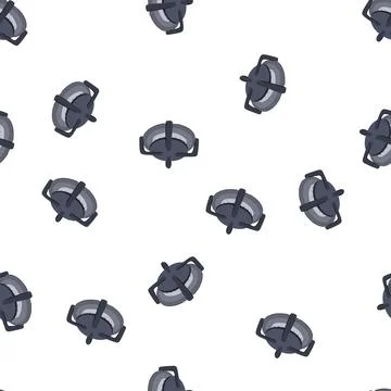Pattern kitchen stove burner cartoon vector Stock-Illustration