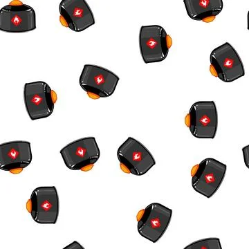 Pattern kitchen stove fuel cartoon vector 库存插图