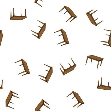 Pattern kitchen table dining cartoon vector Stock Illustration