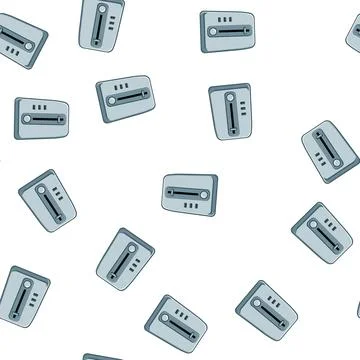 Pattern kitchen toaster bread cartoon vector Stock Illustration