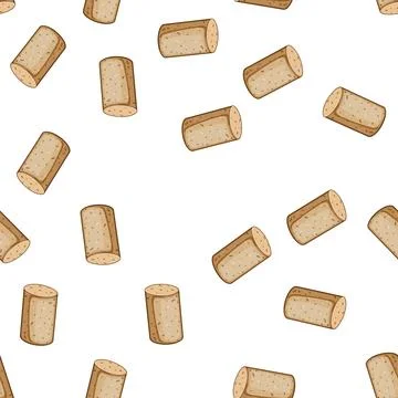 Pattern kitchen wine cork bottle cartoon vector Stock Illustration