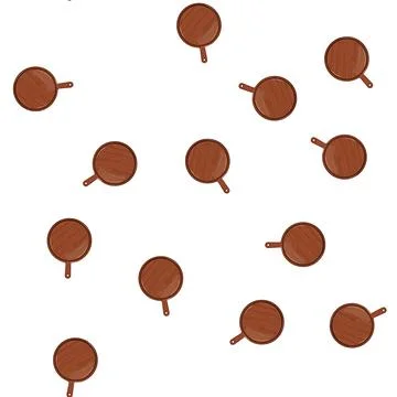 Pattern kitchen wooden pizza board cartoon vector Stock Illustration