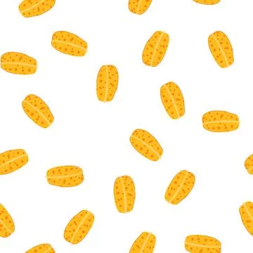 Pattern kitchen yellow sponge cartoon vector Stock Illustration