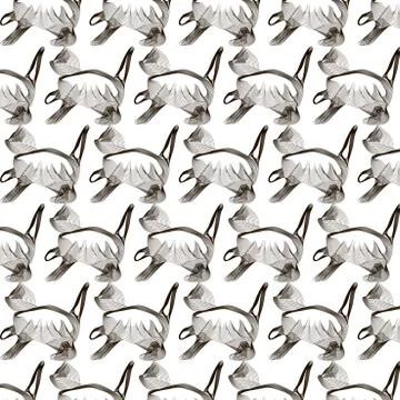 Pattern of kittens on a white background Stock Illustration