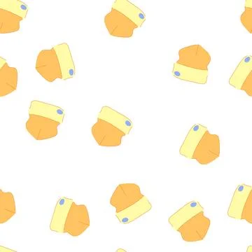 Pattern knit beanie hat cartoon vector 스톡 일러스트