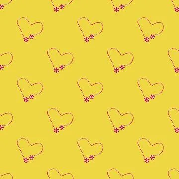 Pattern knitted red white round candy caramel two pieces laid out in shape .. Stock Photos