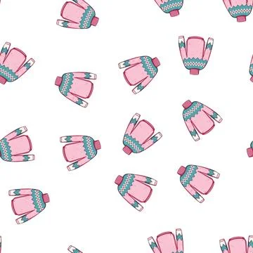 Pattern knitted winter sweater cozy cartoon vector イラスト素材