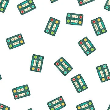 Pattern knobs retro control panel cartoon vector 스톡 일러스트
