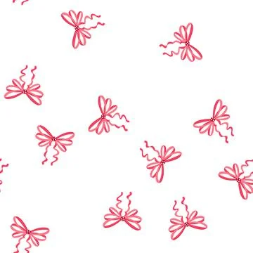 Pattern knot bright bow cartoon vector Stockillustratie