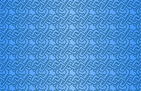 Pattern with knotted tubes Stock Illustration