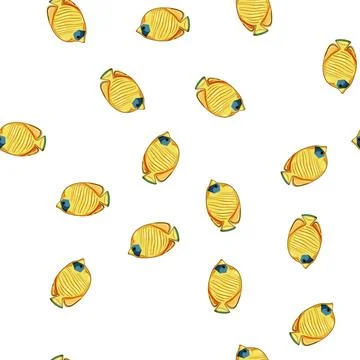 Pattern koi decorative fish cartoon vector Stock Illustration