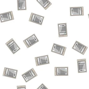 Pattern label ebook reader cartoon vector 스톡 일러스트