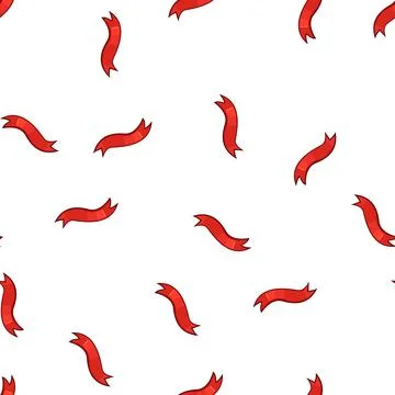 Pattern label red ribbon cartoon vector イラスト素材