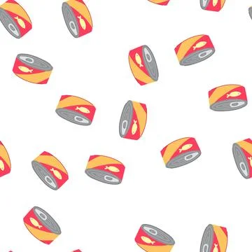Pattern label tin can cartoon vector Stock Illustration