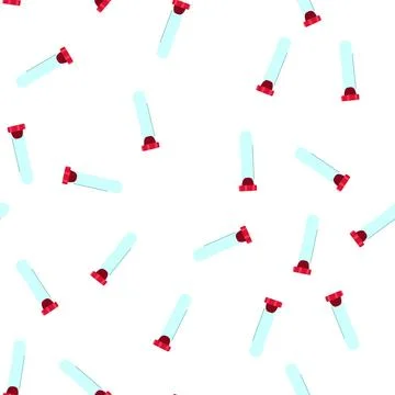 Pattern laboratory blood test vial cartoon vector イラスト素材