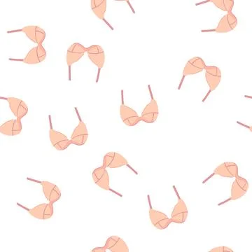 Pattern lace bra modern cartoon vector Stock Illustration