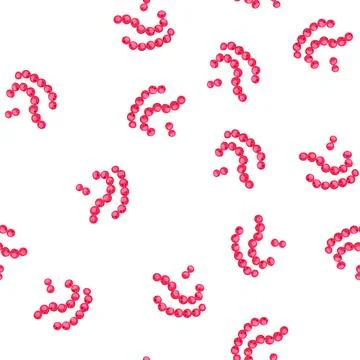 Pattern lactobacilli bacteria forming microbiome chain Stock Illustration