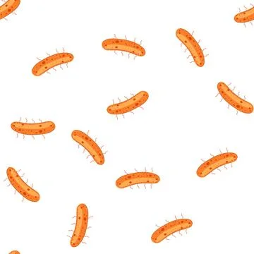 Pattern lactobacillus bacterium representing healthy human gut microbiome Stock Illustration