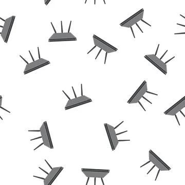 Pattern lan dsl modem cartoon vector イラスト素材